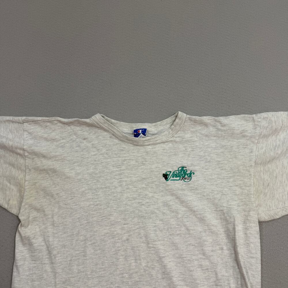 Vintage Champion The Vineyards Shirt Men's Extra Large Gray 90s Embroidered - Picture 2 of 13